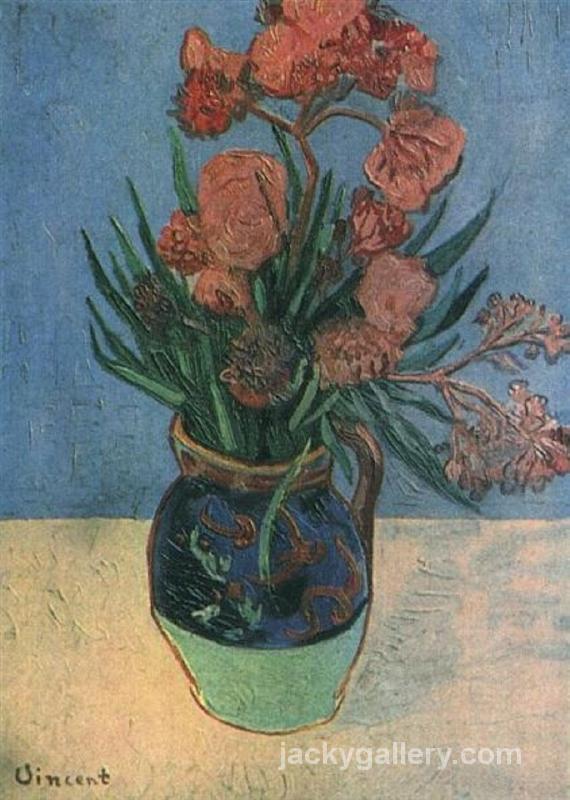 Still Life Vase with Oleanders, Van Gogh painting